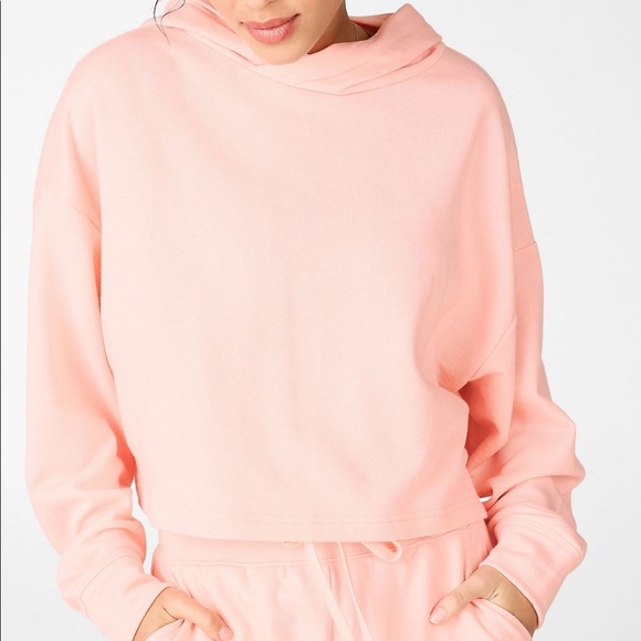 Fabletics Tops - Fabletics Eco-conscious Crop Pullover - Pink